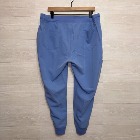 Mandala Women's Size XL Petite Blue Equa-Tek Nursing Jogger Scrub Pants - Picture 6 of 6